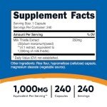 Nutricost Milk Thistle 1,000mg, 240 Vegan Capsules