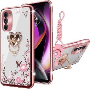 Cute TPU Phone Case for Moto G 5G - Pink Butterfly