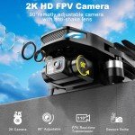 2K HD FPV Foldable RC Drone for Kids