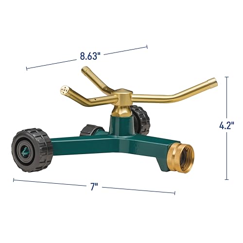 Metal 3-Arm Sprinkler with Wheels