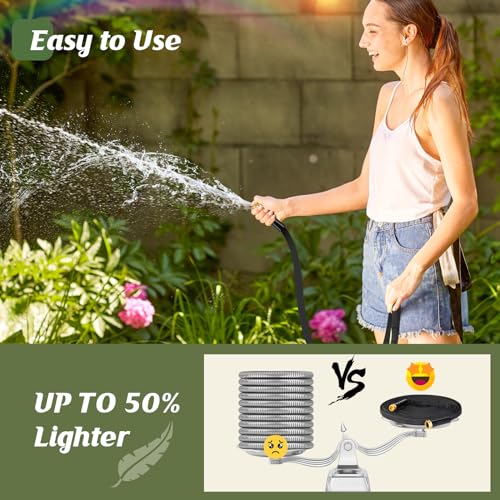 Durable 50FT Non-Kink Garden Hose for Outdoors