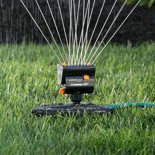 Melnor Mini Oscillator Sprinkler Bundle, Black/Yellow