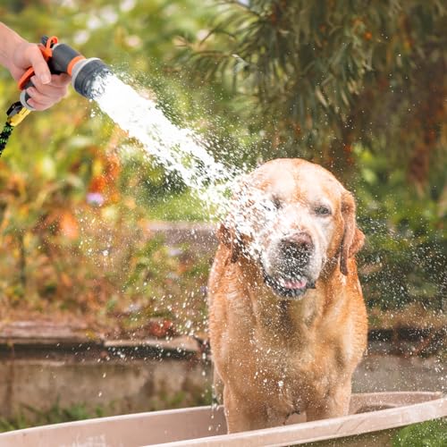 50FT Expandable Garden Hose with 8 Function Nozzle