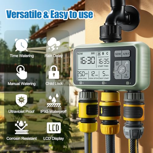CROSOFMI Programmable Watering Timer for Lawns