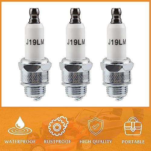 RJ19LM Lawn Mower Spark Plug Replacement (3 Pack)