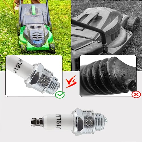 RJ19LM Lawn Mower Spark Plug Replacement (3 Pack)