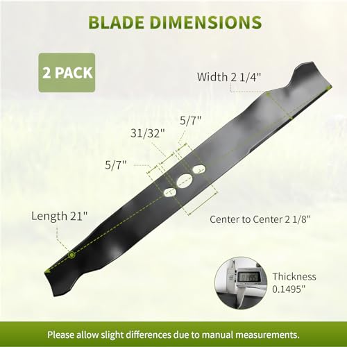 Fourtry Replacement 21" Mower Blades, Compatible with Murray