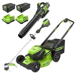 Greenworks 80V Cordless Mower, Trimmer & Blower Combo