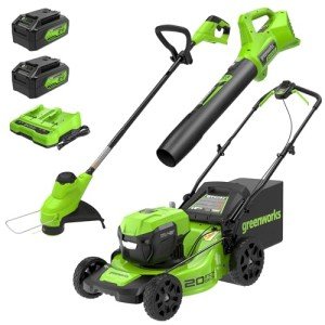 Greenworks 48V 20" Brushless Mower and Tools Set