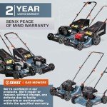 SENIX 21-Inch Gas Push Lawn Mower with Briggs Engine