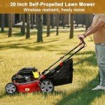 Self-Propelled Gas Push Lawn Mower with Big Wheels