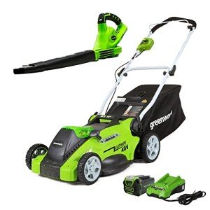 Greenworks 40V Cordless Electric Lawn Mower & Sweeper