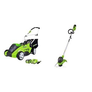 Greenworks 40V 16" Cordless Lawn Mower & Trimmer