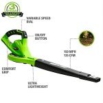 Greenworks 40V Cordless Electric Lawn Mower & Sweeper