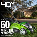 Greenworks 40V Cordless Electric Lawn Mower & Sweeper