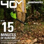 Greenworks 40V Cordless Electric Lawn Mower & Sweeper