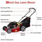Self-Propelled 20" Gas Lawn Mower with 50L Tank