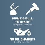 SENIX 21-Inch Gas Push Lawn Mower 140cc