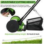 15-Inch Push Reel Lawn Mower with Grass Catcher