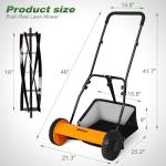 Walensee 16-Inch Push Reel Lawn Mower with Catcher