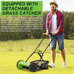 15-Inch Push Reel Lawn Mower with Grass Catcher