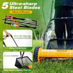 Walensee 16-Inch Push Reel Lawn Mower with Catcher