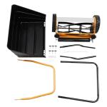 Manual Lawn Mower, Push Reel Walk-Behind Lawn Mowers, 14 Inch Cordless Grass Cutter with Removable Grass Collect Bag, Adjustable Height Grass Cutting Tool for Driveways, Courtyards (16, Inches)