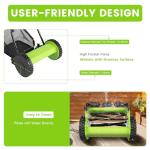 11.81inch 5-Blade Manual Lawn Mower, 0.47-1.77 inches Adjustable Height Push Walk Behind Reel Lawn Mower, Quiet Grass Cutter for Garden, Yard, Factory Greenings, Meadow Forests