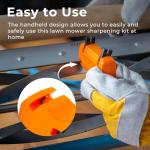 TOSRWGLL SK-2 Reel Mower Sharpening Kit Compatible with Earthwise Mowers,Manual Push Mower Blade Sharpener Tool Fits Wide Range of Reel Mower