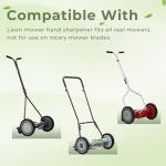 TOSRWGLL SK-2 Reel Mower Sharpening Kit Compatible with Earthwise Mowers,Manual Push Mower Blade Sharpener Tool Fits Wide Range of Reel Mower