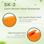 TOSRWGLL SK-2 Reel Mower Sharpening Kit Compatible with Earthwise Mowers,Manual Push Mower Blade Sharpener Tool Fits Wide Range of Reel Mower