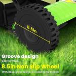 15-Inch 5-Blade Push Reel Lawn Mower, Manual Lawn Mower with Detachable Grass Catcher, Adjustable Cutting Height Push Mower Manual Walk-Behind Lawn Mowers Rotary Mower, Easy to Use