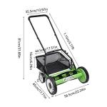 16-Inch Manual Reel Lawn Mower with Grass Catcher