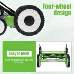 16" Manual Lawn Mower with Bag and 5 Blades