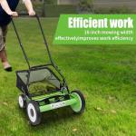16" Manual Lawn Mower with Bag and 5 Blades