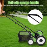 16" Manual Lawn Mower with Bag and 5 Blades