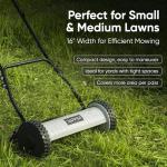 16" Push Reel Manual Lawn Mower with Adjustable Height
