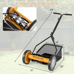 Goplus 14-Inch Manual Walking Lawn Mower