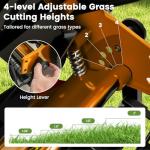 Goplus 14-Inch Manual Walking Lawn Mower