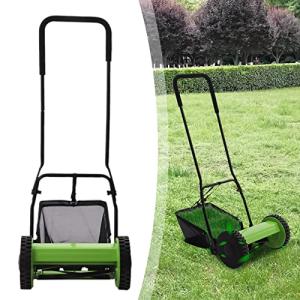 12-Inch Manual Push Lawn Mower with Grass Catcher