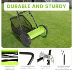 12-Inch Manual Push Lawn Mower with Grass Catcher