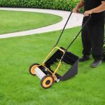 14" Manual Push Reel Lawn Mower with Adjustable Height