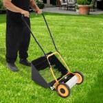 14" Manual Push Reel Lawn Mower with Adjustable Height