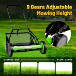 20" Manual Push Reel Lawn Mower with Grass Catcher