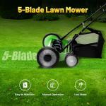 20" Manual Push Reel Lawn Mower with Grass Catcher