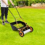 16 Inch Push Reel Lawn Mower with Grass Catcher