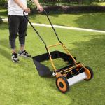 16 Inch Push Reel Lawn Mower with Grass Catcher