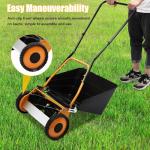 16" Manual Push Reel Lawn Mower with Bag