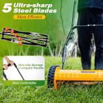 Walensee 14-Inch Push Reel Lawn Mower