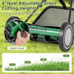 Goplus 16-Inch Manual Cordless Lawn Mower
